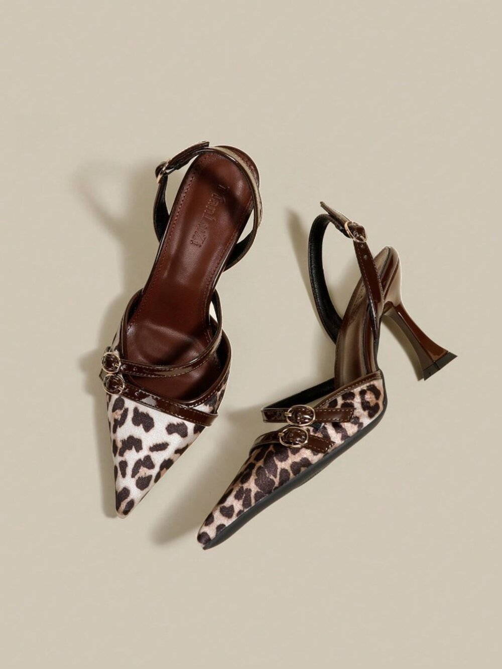 Coffee Brown Sexy Women's Faux Leather High Heel Pumps - Picture 2 of 6